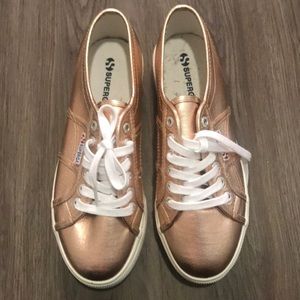 Rose Gold Superga Shoes